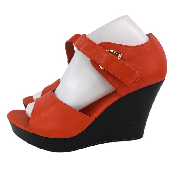 Agape Orange Platform Sandals - Picture 7 of 11